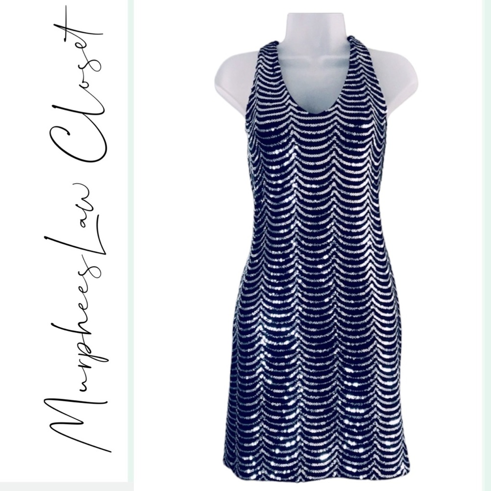 SNAP | Black & Silver Sequin dress | L